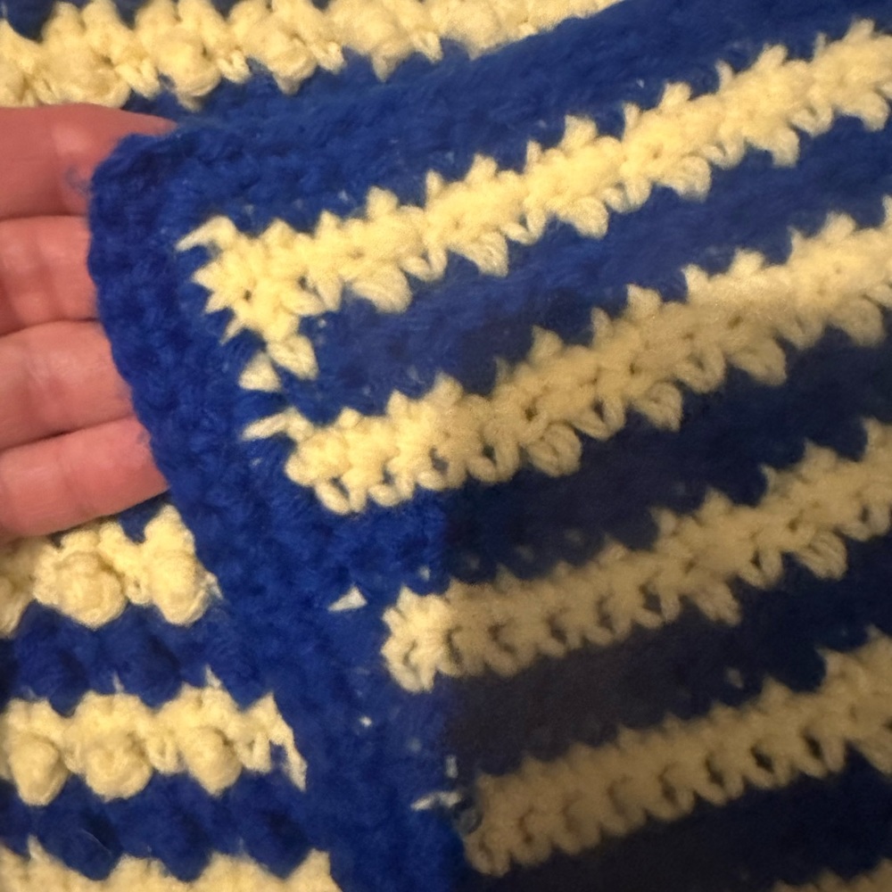 Handmade vintage AFGHAN THROW BLANKET